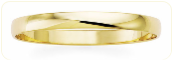 Engraved Premium Quality 7mm Solid 14k Gold Slip-On Bangle