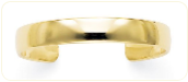Premium Quality 10mm Solid 14k Gold Cuff Bracelet