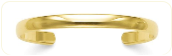 Premium Quality 6mm Solid 14k Gold Cuff Bracelet