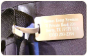 Engraved Solid Brass Luggage Tag