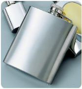 Engraved Premium Quality Brushed Stainless Steel Flask