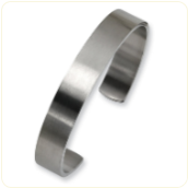 Engraved Stainless Steel Brushed Chisel Cuff Bracelet