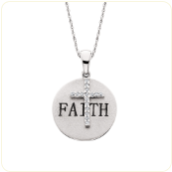 Sterling Silver Faith Pendant With Cross