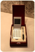 Mahogany Pen Box with Calculator