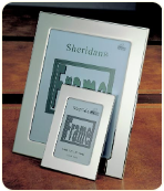 Engraved Polished Silver Picture Frame