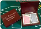 Engravable Playing Card Box - Rosewood