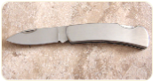 Engraved Single Blade Knife