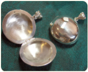 Engraved Large Round Sterling Silver Locket