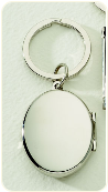 Engraved Oval Locket Key Chain