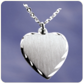 Engraved Pewter Mini Heart Pendant