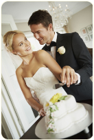 Cake Servers for Weddings Bride and Groom cutting wedding cake