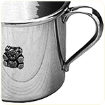 Engraved Pewter Teddy Bear Baby Cup