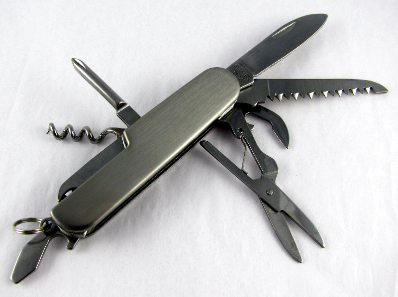Engraved Stainless Steel Multifunction Pocket Knife
