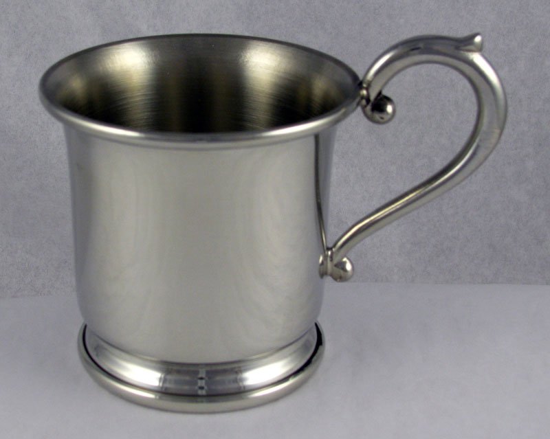 Engraved Plain Pewter Baby Cup